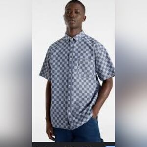 Vans Gray Checkered Men's Shirt Loose Fit